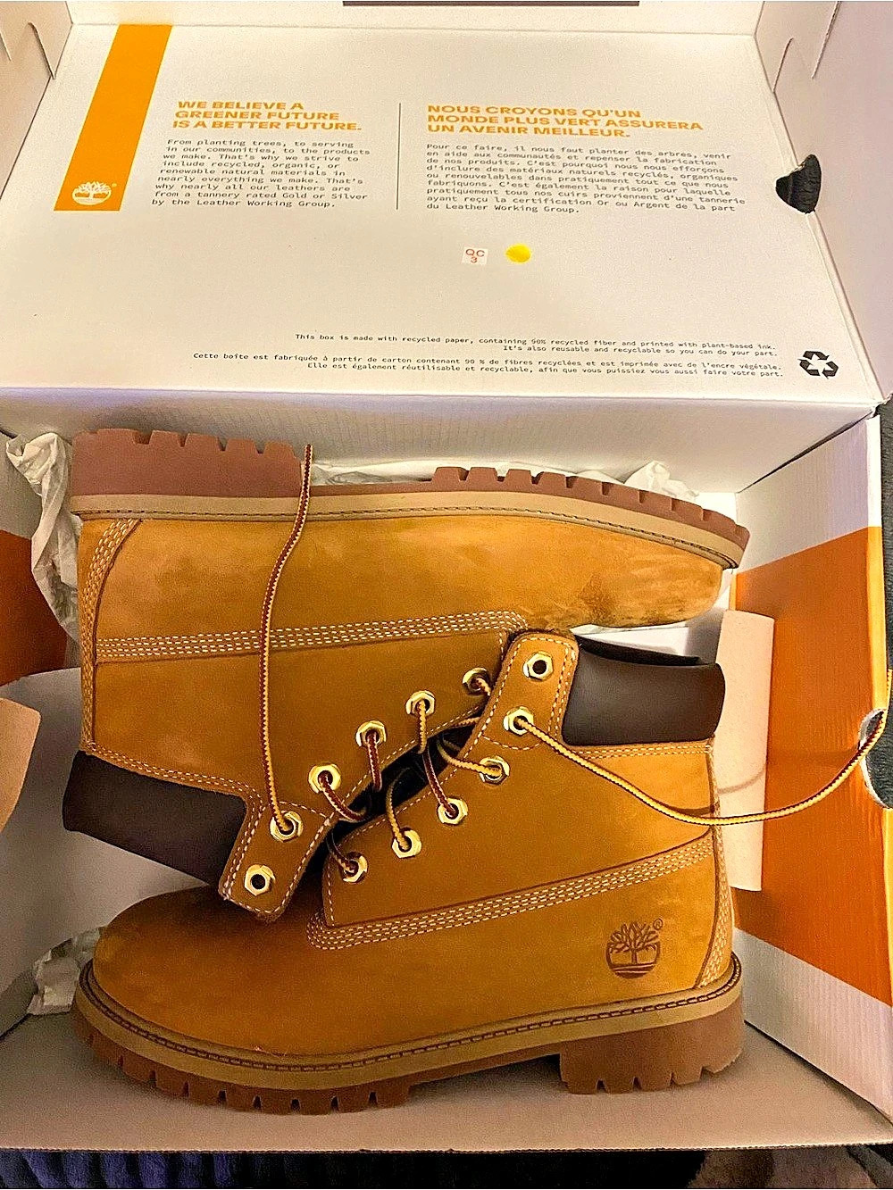 Timberland Premium 6-Inch Waterproof Boot Wheat Boots Size 6